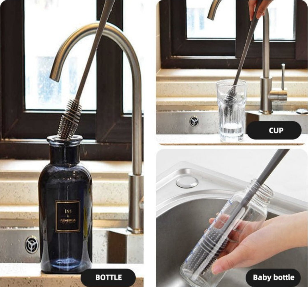 Cepillo de Silicona para Limpiar Vasos, Botellas