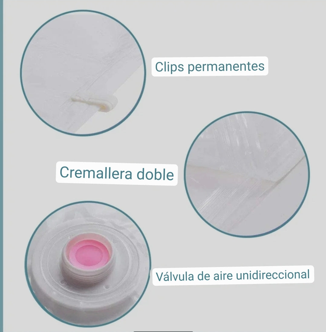Bolsas al Vacío con Colgador para 4 Prendas