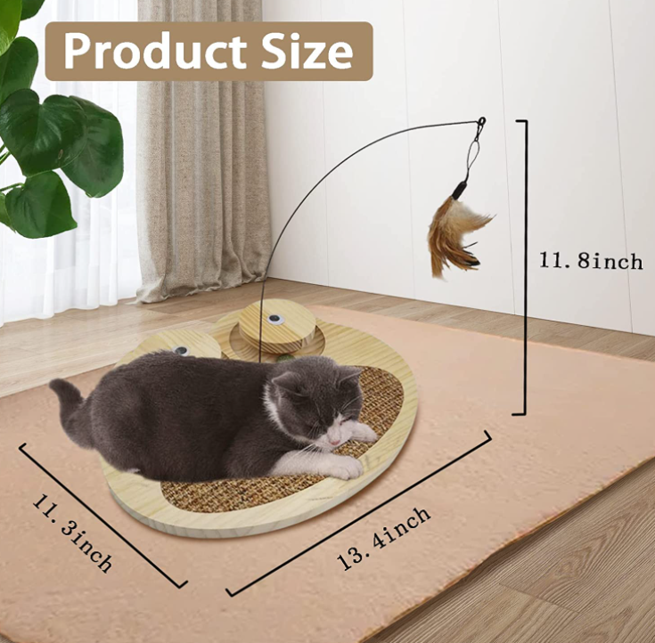 Juguete Rascador Interactivo Frogg de Madera
