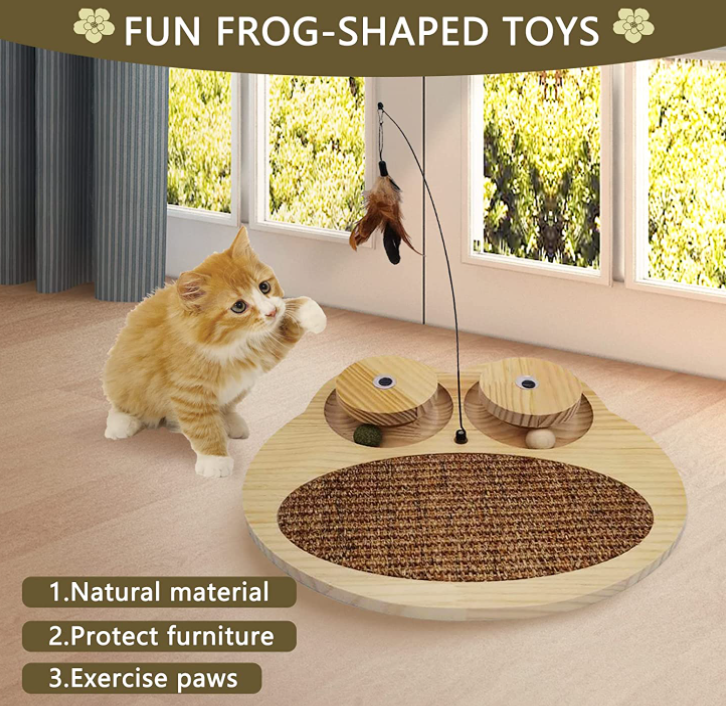 Juguete Rascador Interactivo Frogg de Madera