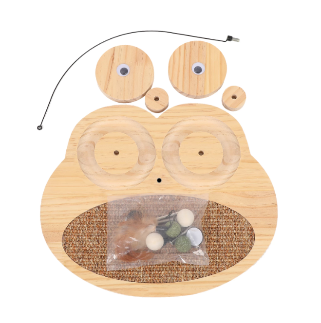 Juguete Rascador Interactivo Frogg de Madera