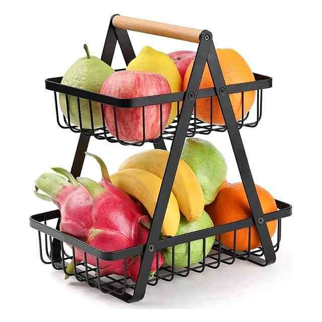 Frutero Metálico de 2 Niveles