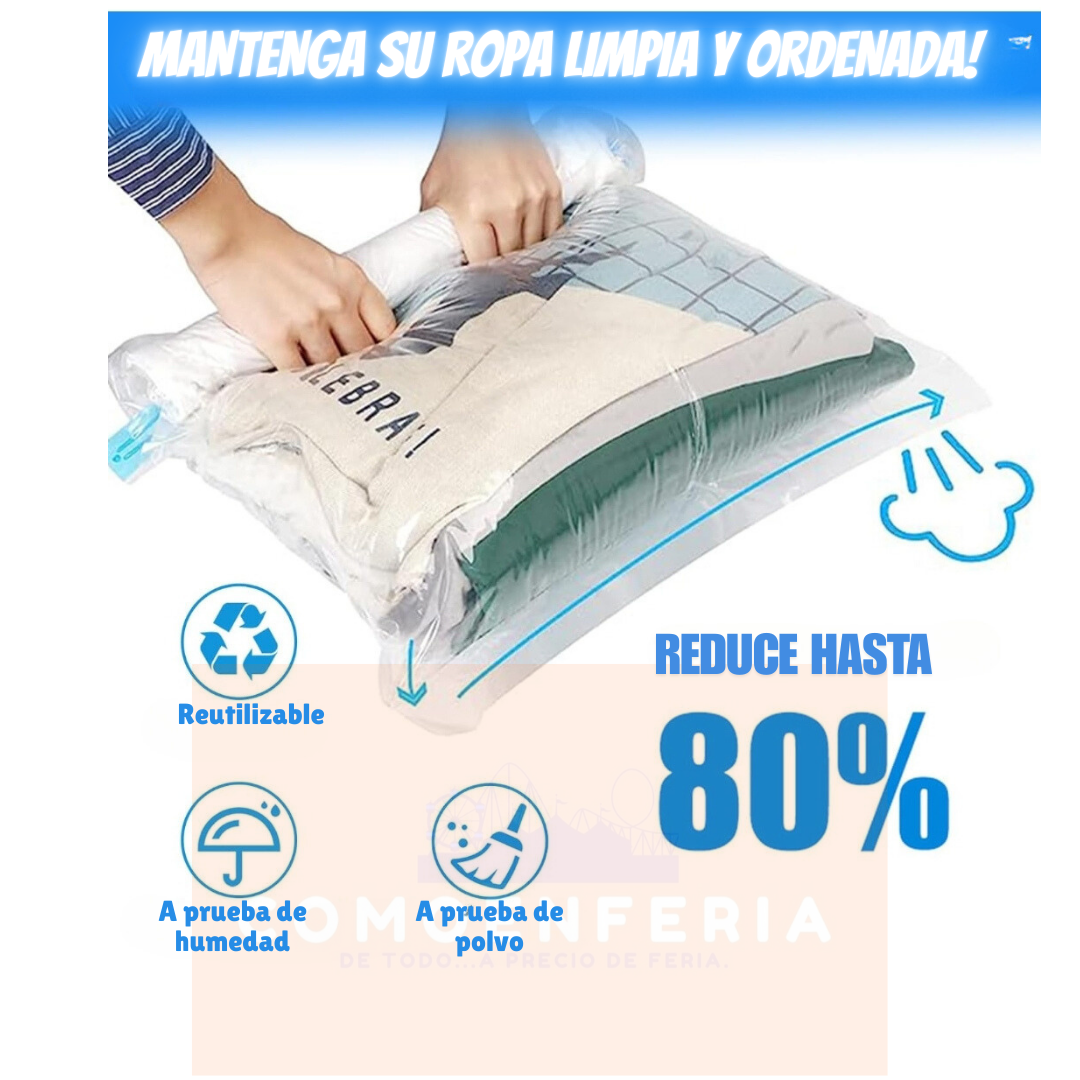 Pack de Bolsas Viajeras.. NO necesita aspiradora ni bomba...!!!