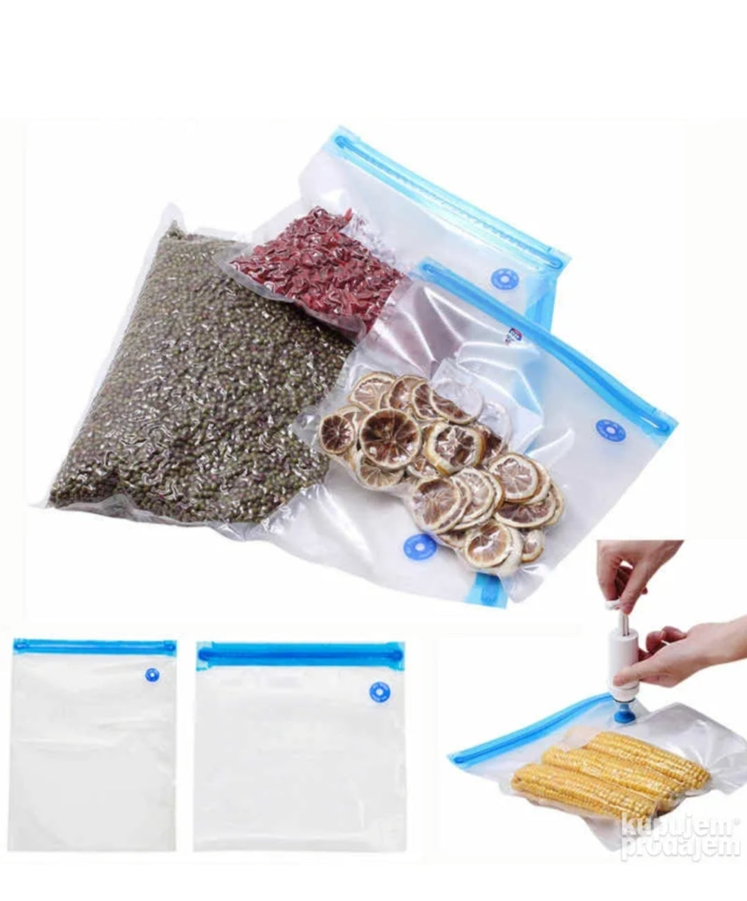 Set de Bolsas al Vacio para Alimentos