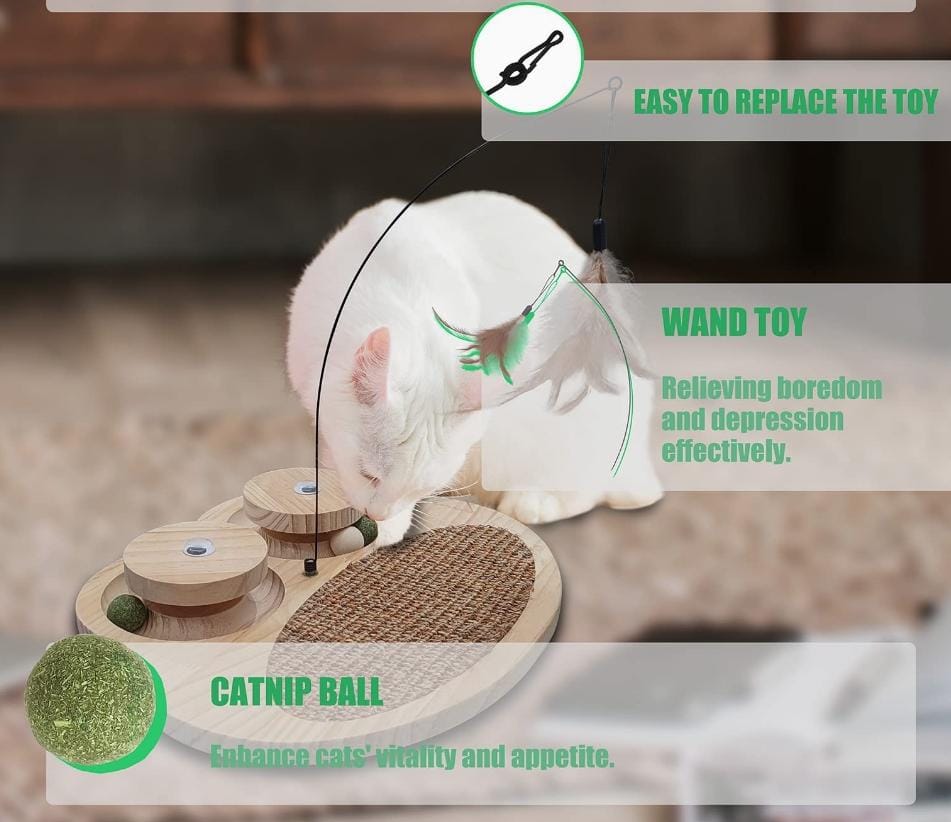 Juguete Rascador Interactivo Frogg de Madera