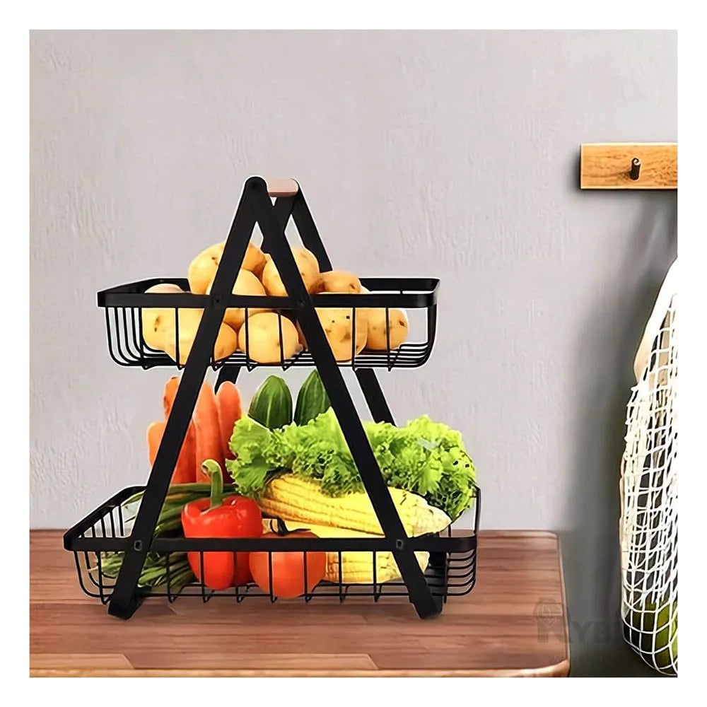 Frutero Metálico de 2 Niveles