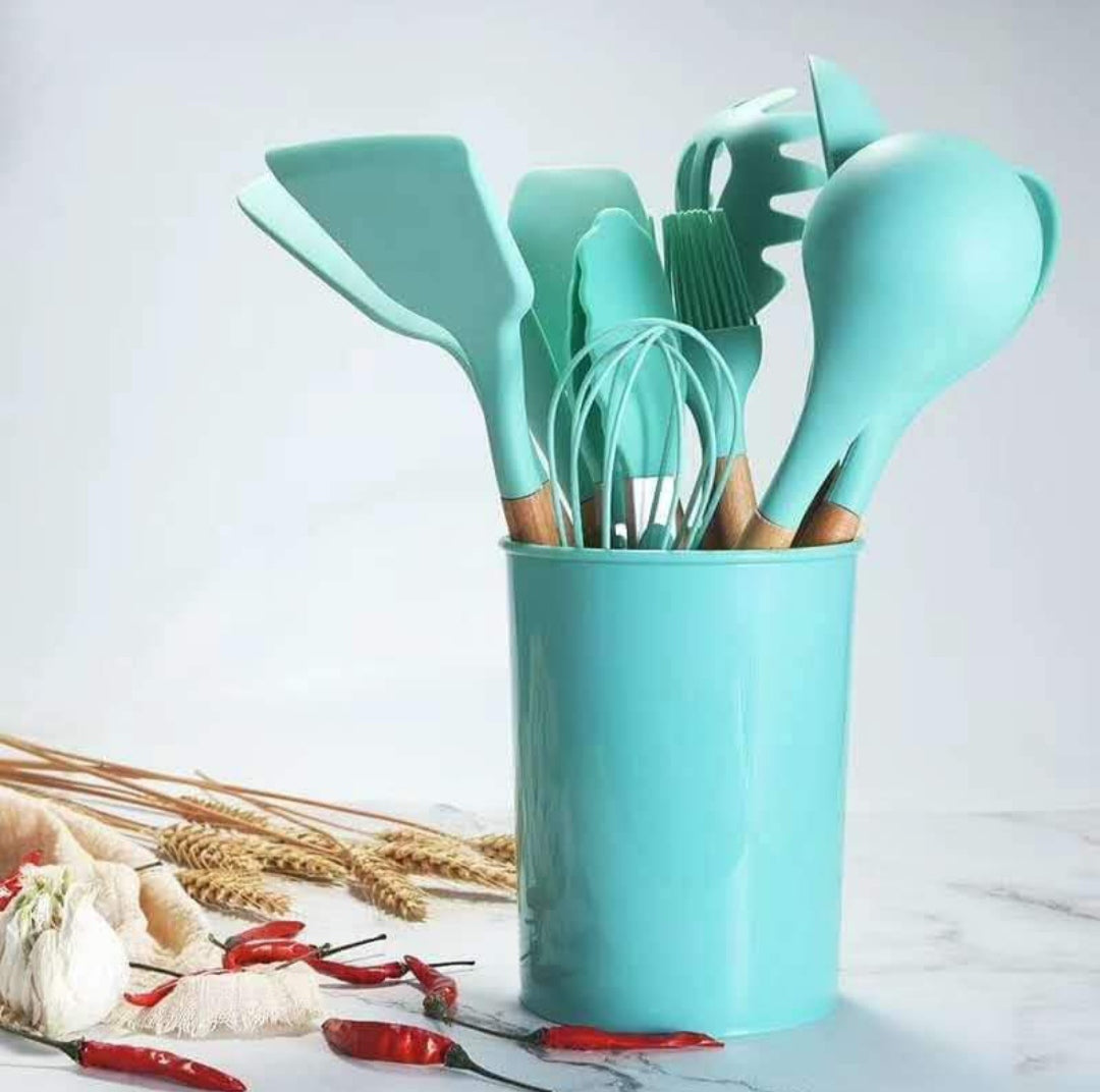 Set de Utensilios de Silicona para Cocinar
