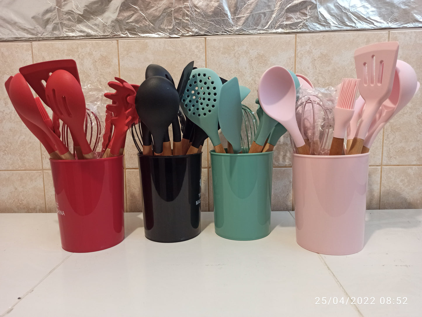 Set de Utensilios de Silicona para Cocinar