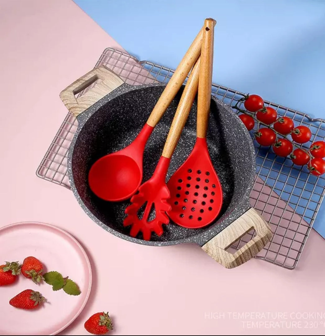 Set de Utensilios de Silicona para Cocinar
