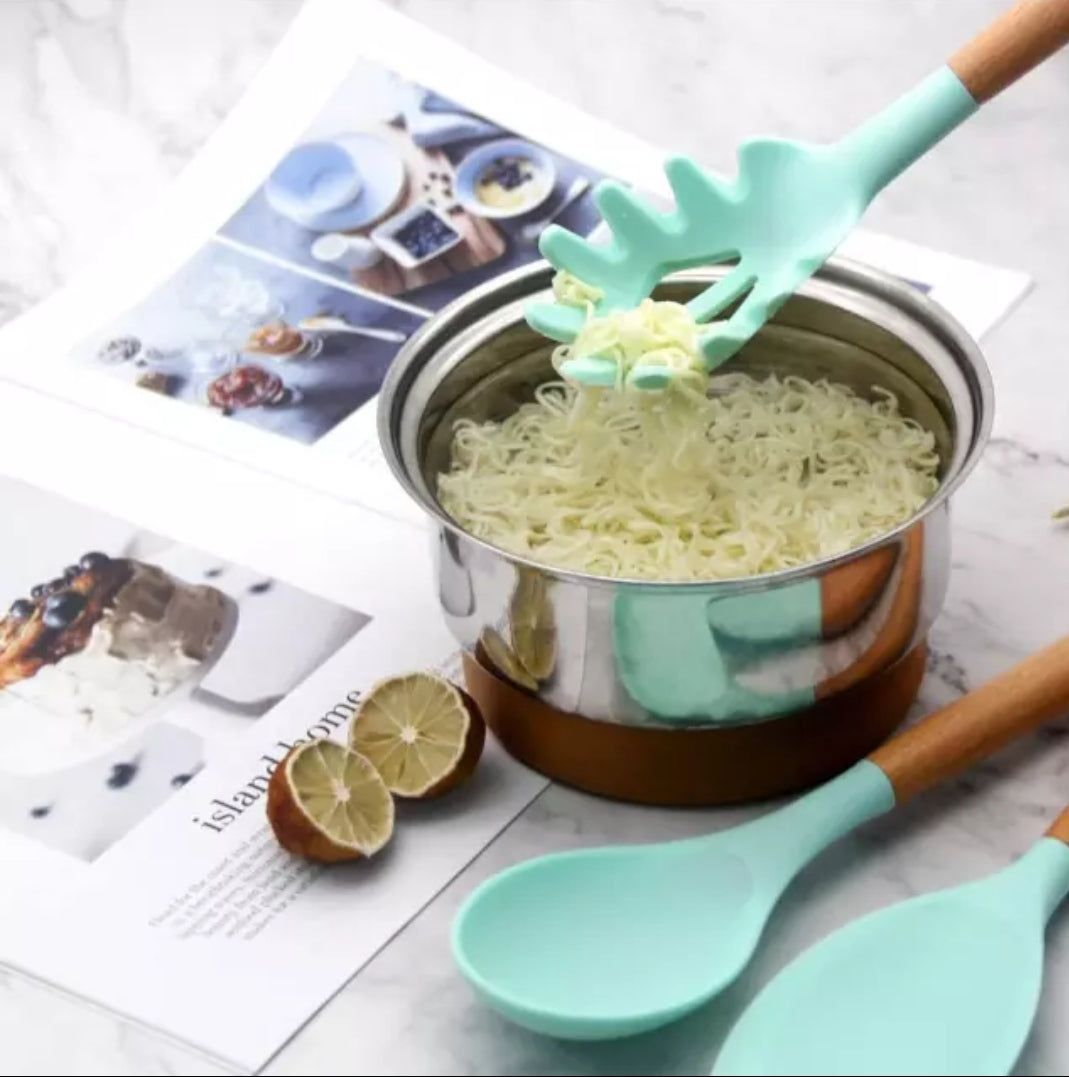 Set de Utensilios de Silicona para Cocinar