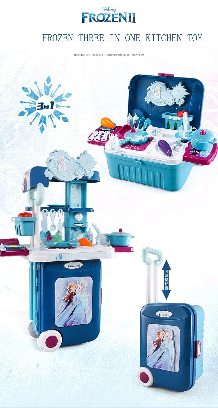 Set 3 en 1 Frozen Cocina Carrito