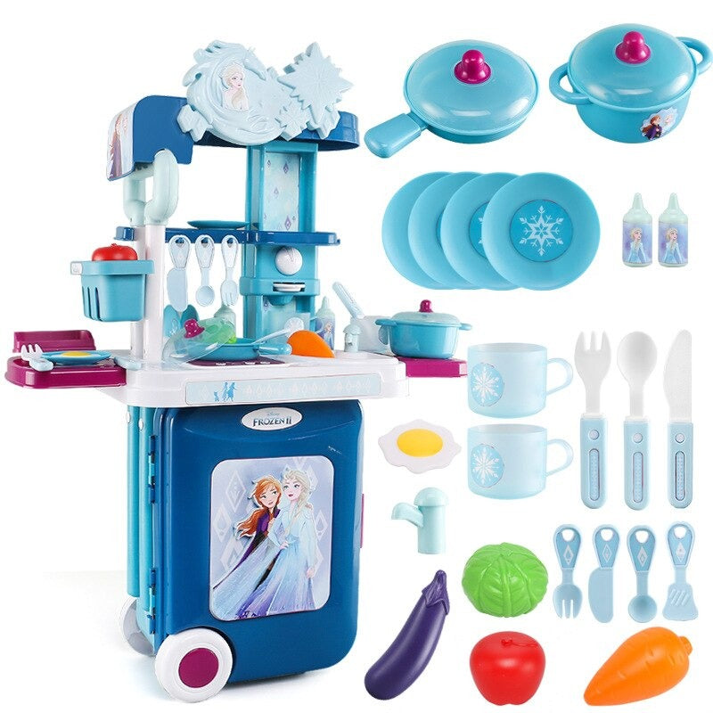 Set 3 en 1 Frozen Cocina Carrito