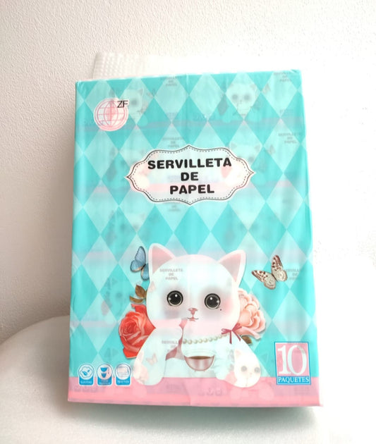 Servilletas Tissue  Interfoleadas  Gatito