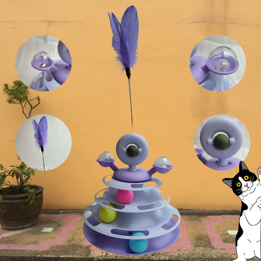 Juguete de Torre con Pluma para Gato