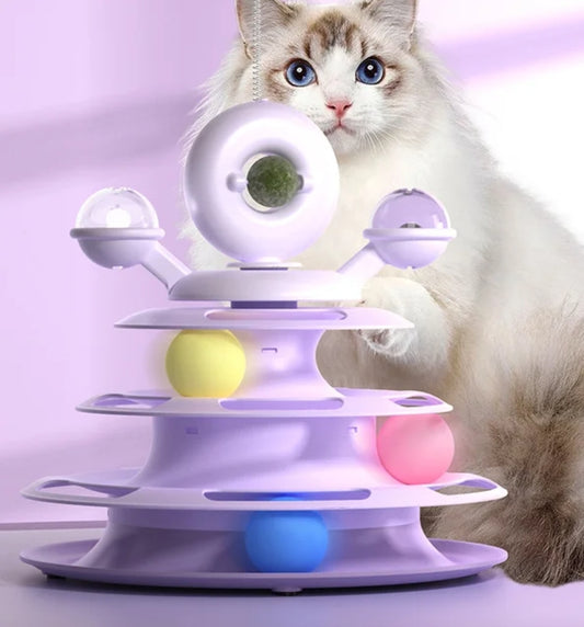 Juguete de Torre con Pluma para Gato