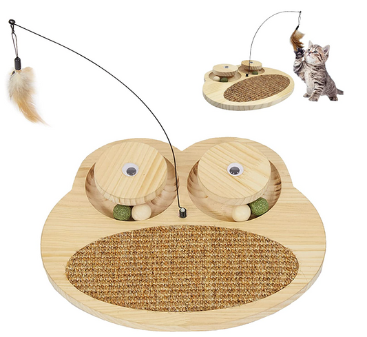 Juguete Rascador Interactivo Frogg de Madera