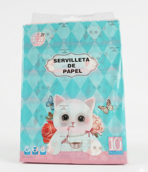 Servilletas Tissue Interfoleadas Gatito