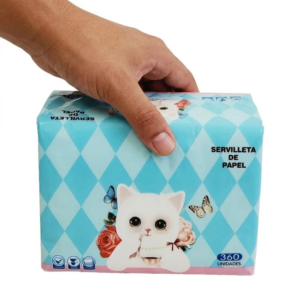 Servilletas Tissue Interfoleadas Gatito