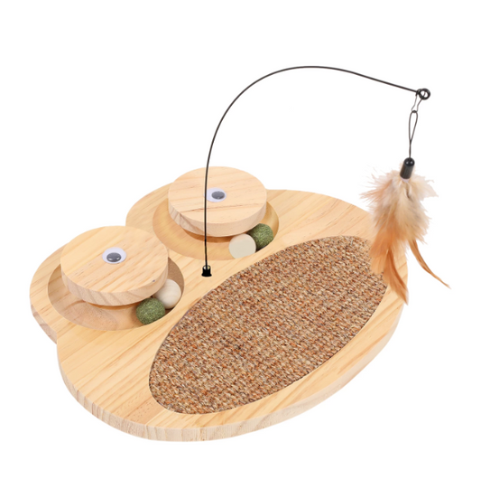Juguete Rascador Interactivo Frogg de Madera