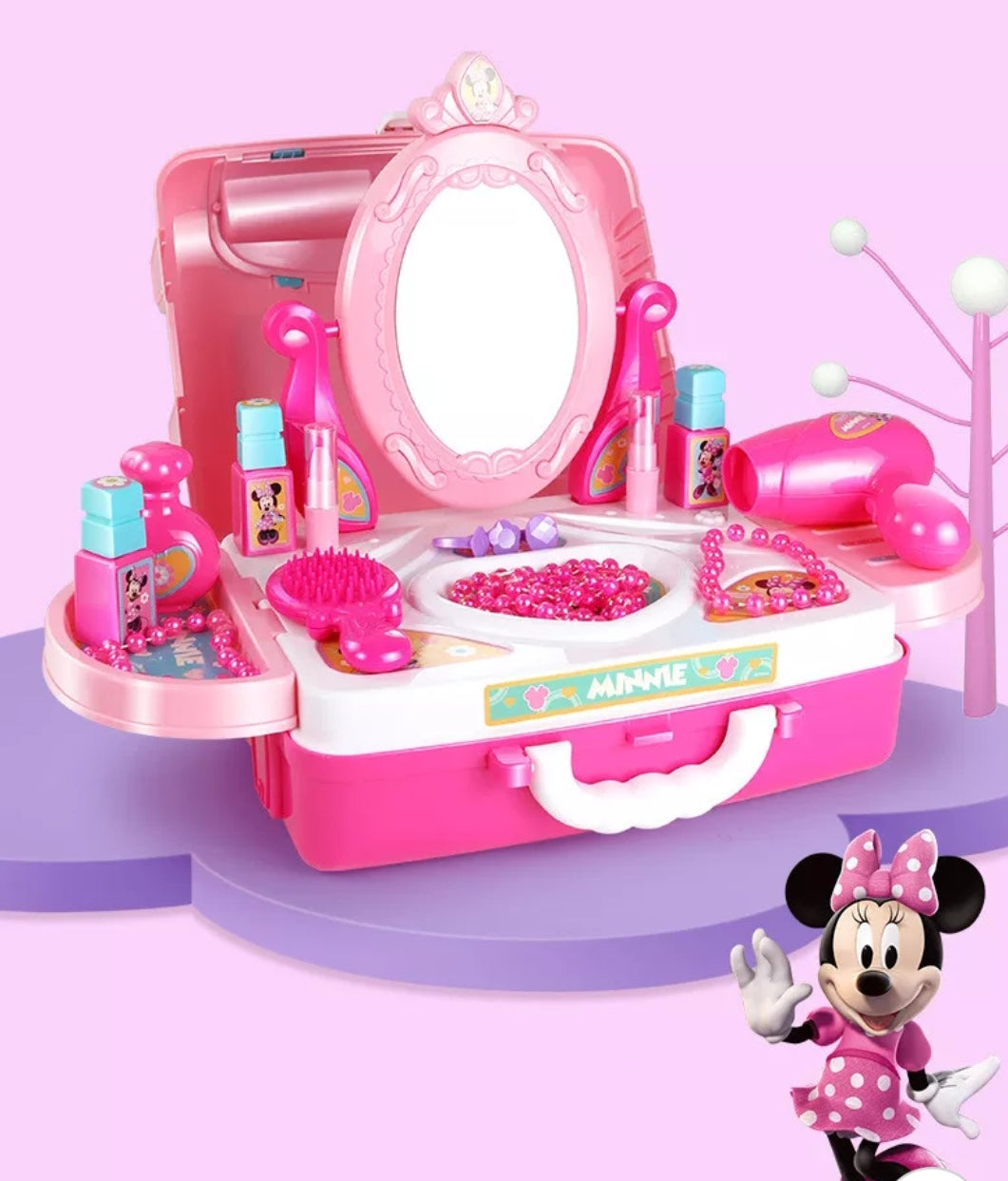 Set 3 en 1 Minnie Belleza Maleta